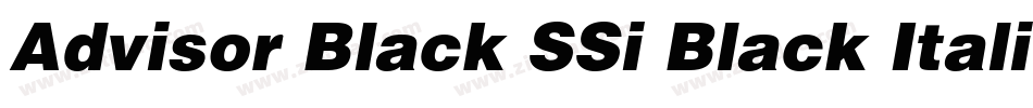 Advisor Black SSi Black Italic字体转换